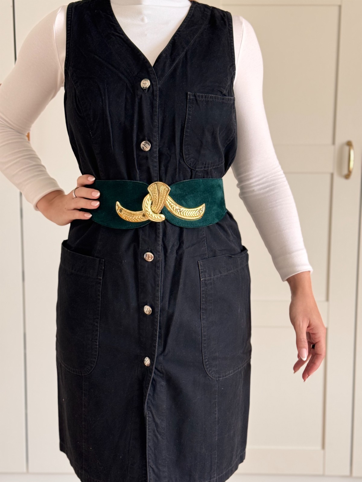 Vintage denim dress 90s retro denim dress black 90s shirt dress dungaree dress
