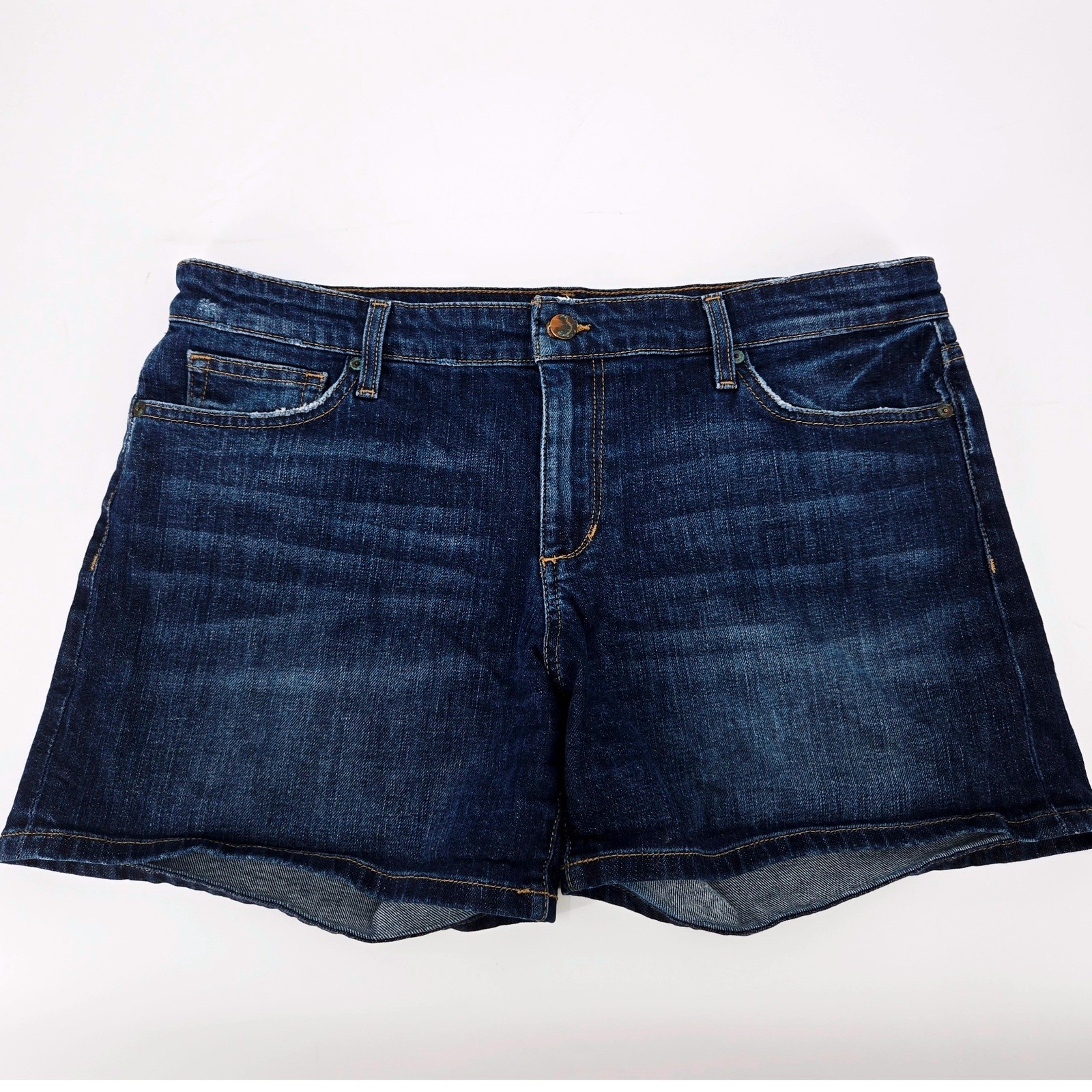 Joe’s Jeans Jorts Vtg Darla Denim Shorts Dark Wash Mid-Rise Size 32 Fits 16/18