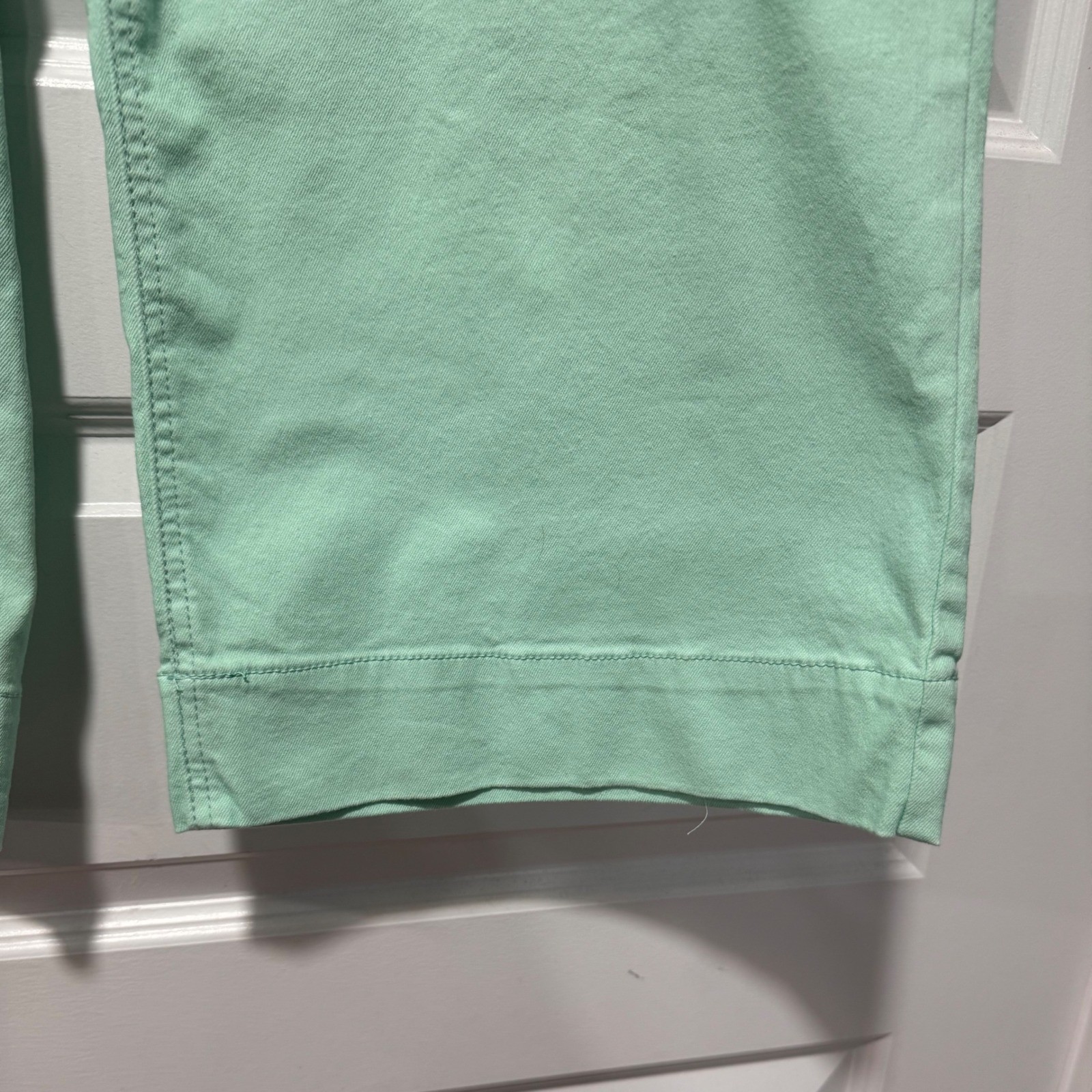 Cato EST. 1946 Denim Super Hi-Rise Wide Leg Crop Pants Mint Green Size 16 NWT