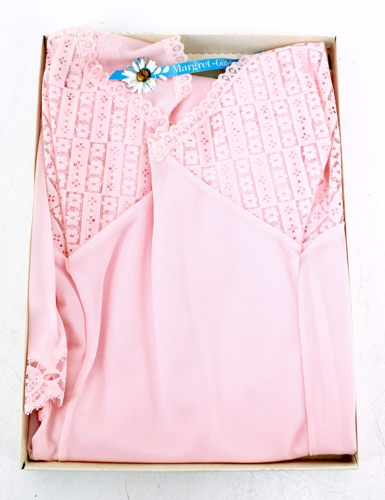 Vintage Slip Dress Margret Nyltest Underskirt Lace Synthetics Pink Size 40