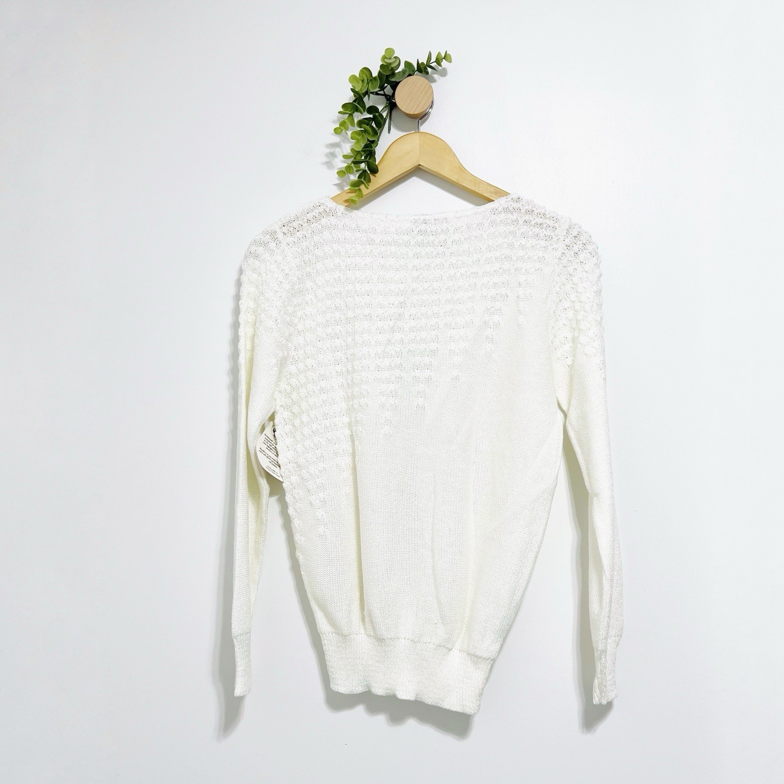 Vintage NWT Billie Jo Ivory Cottagecore Romantic Sweater Size XS/S