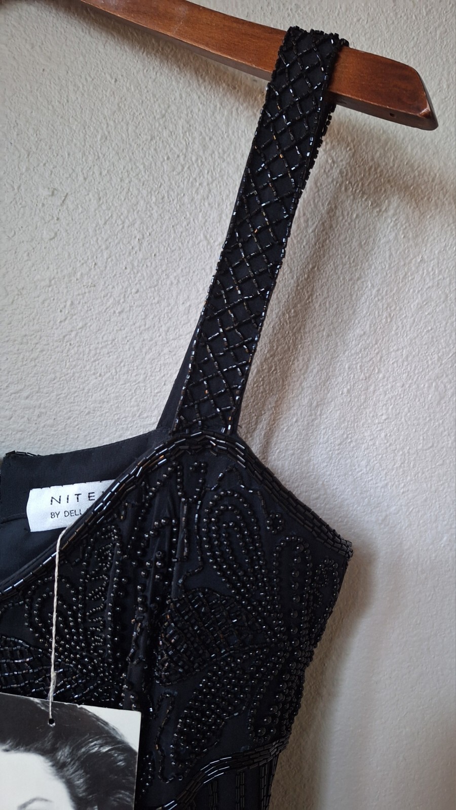 NWT Vintage Silk Niteline by Della Roufogali Beaded Gown Womens size 8