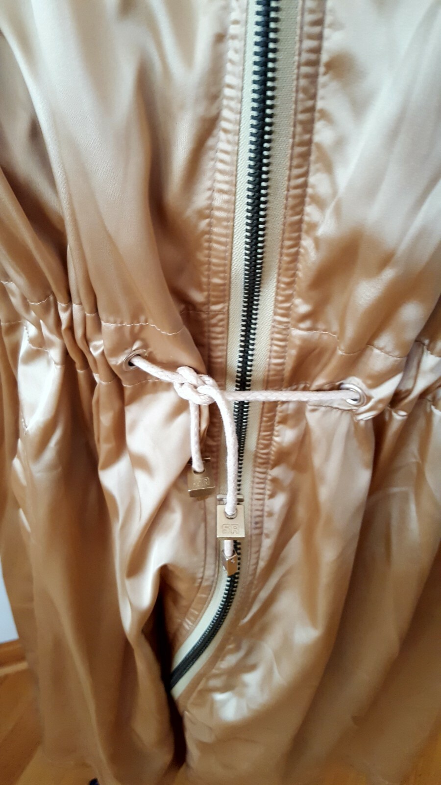 New~Vintage Sonia Rykiel Paris ~Gold Oversized Hooded Coat ~ Size T44/ UK 14-16