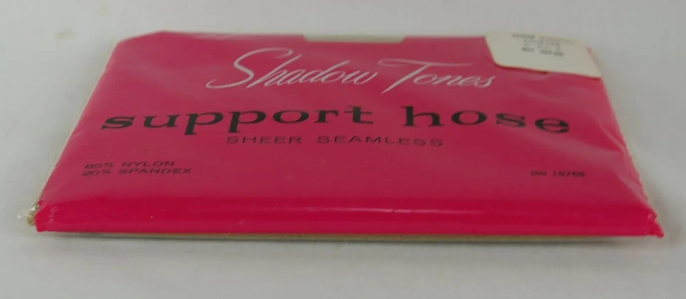 Vtg. Women’s Shadow Tones Support Hose Sheer Seamless Fanfare A 8.5- 9 RN18768