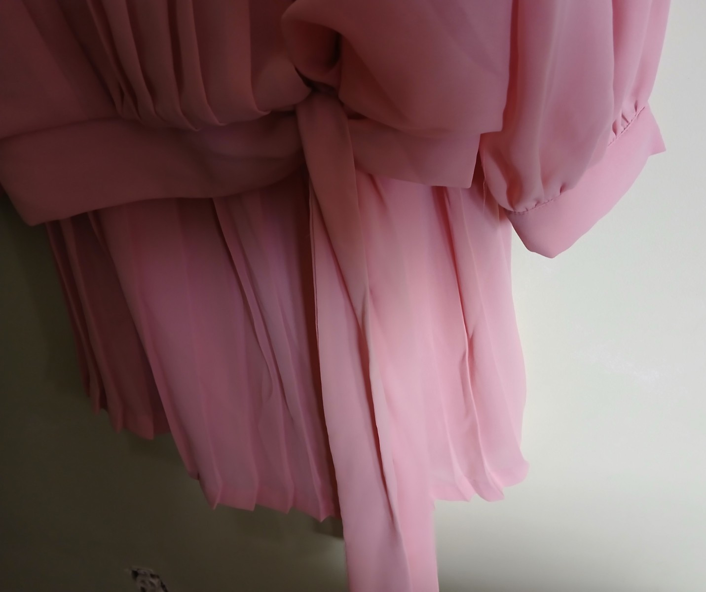 Vintage JCPenney Skirt &Top Set Pleated with side sash Pink size 18