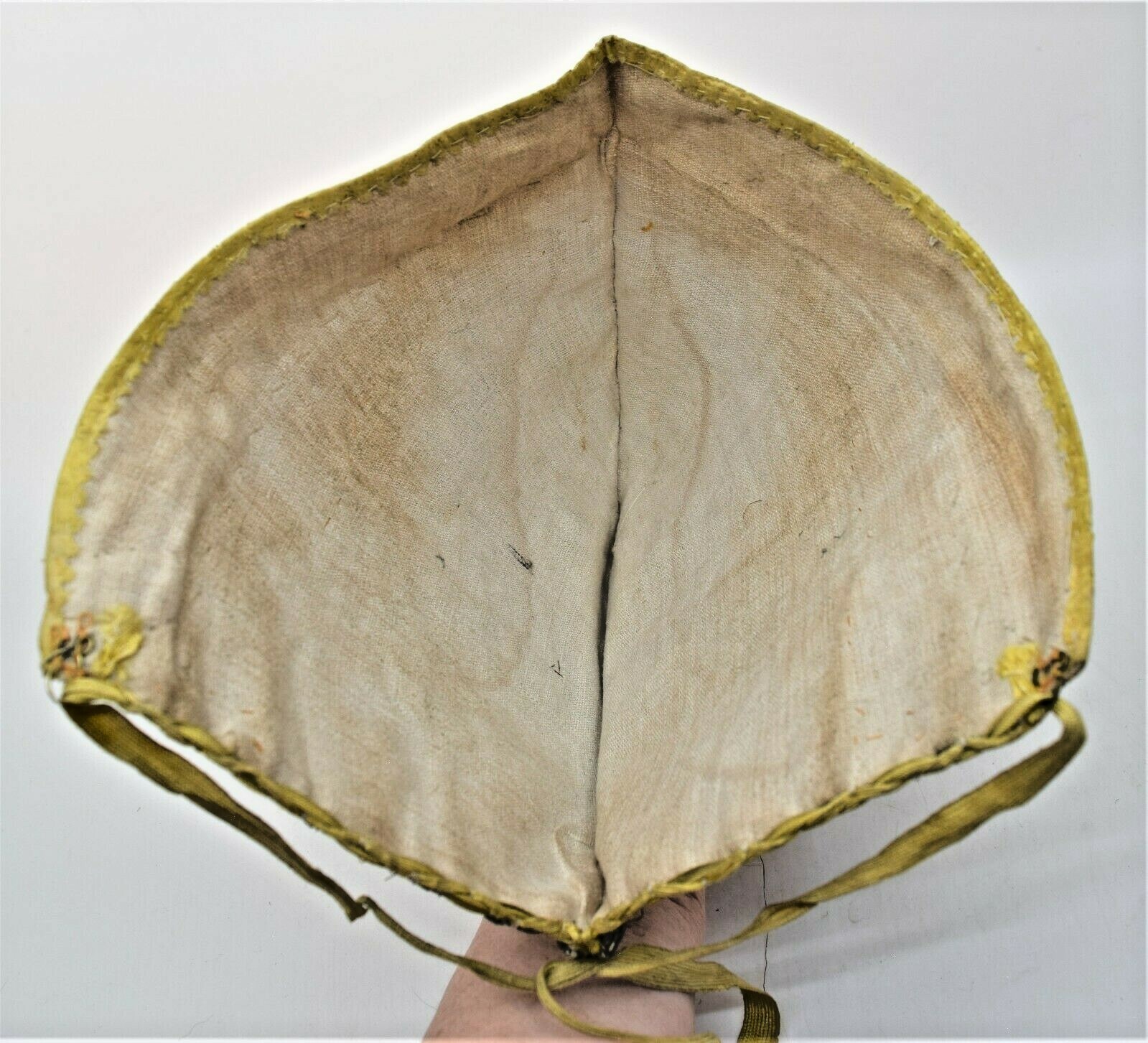 Antique 18th Century Woman’s Hat Coif Floral Design European Beaded, Embroidery