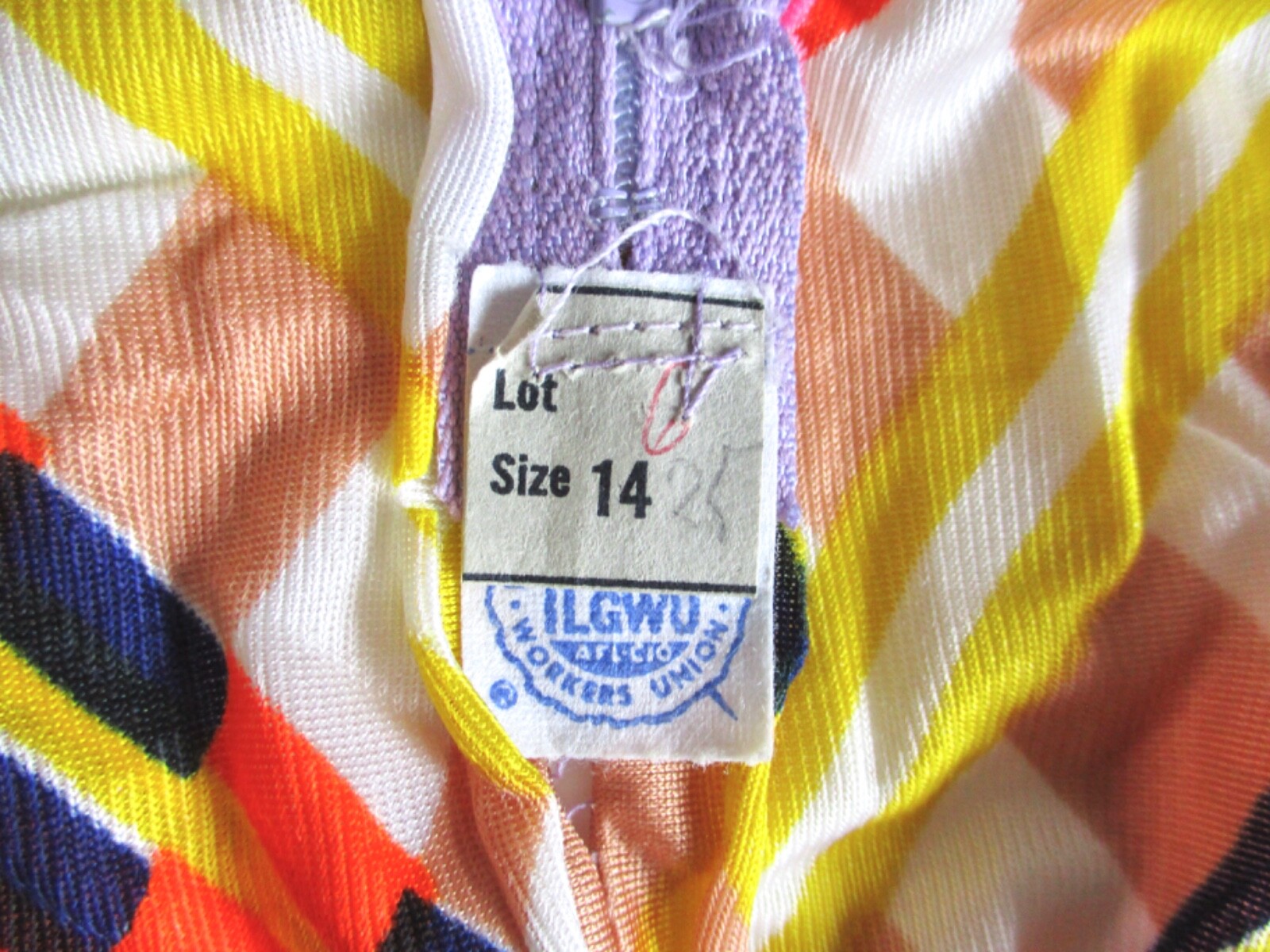 Vtg 70s purple pink diamond sparkly ribbon trim silky knit hostess maxi dress 14