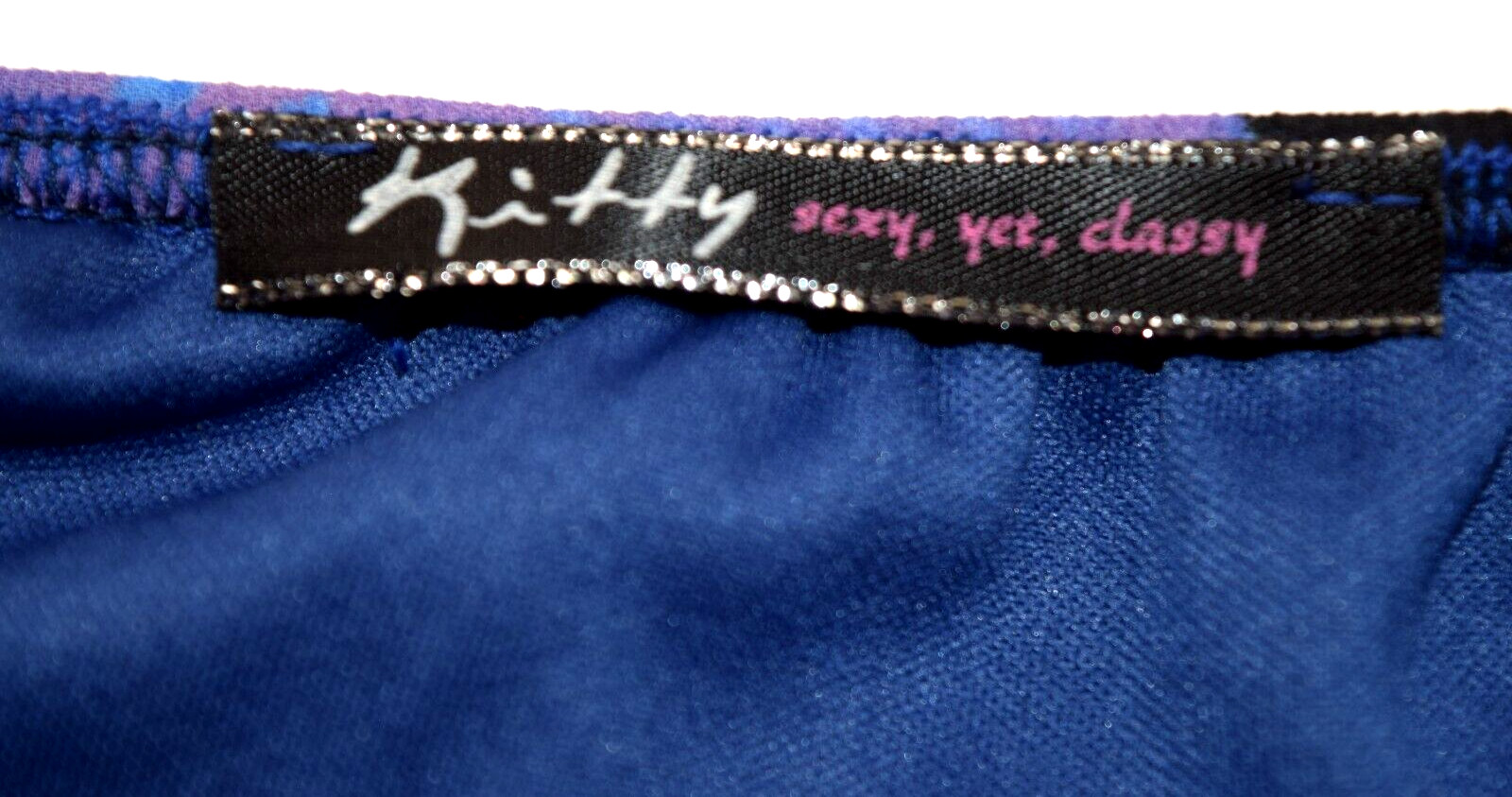 Vintage Halter Top Kitty Sexy Yet Classy Size S/M 90s Purple Blue Orange Swirls