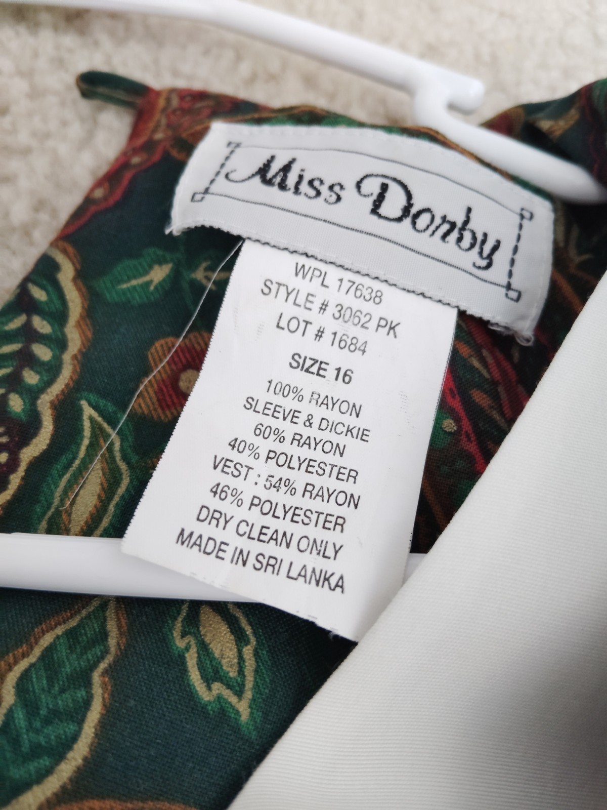 Vintage Miss Dorby 90’s Maxi Dress Women’s 16 Paisley Cottagecore Grannycore
