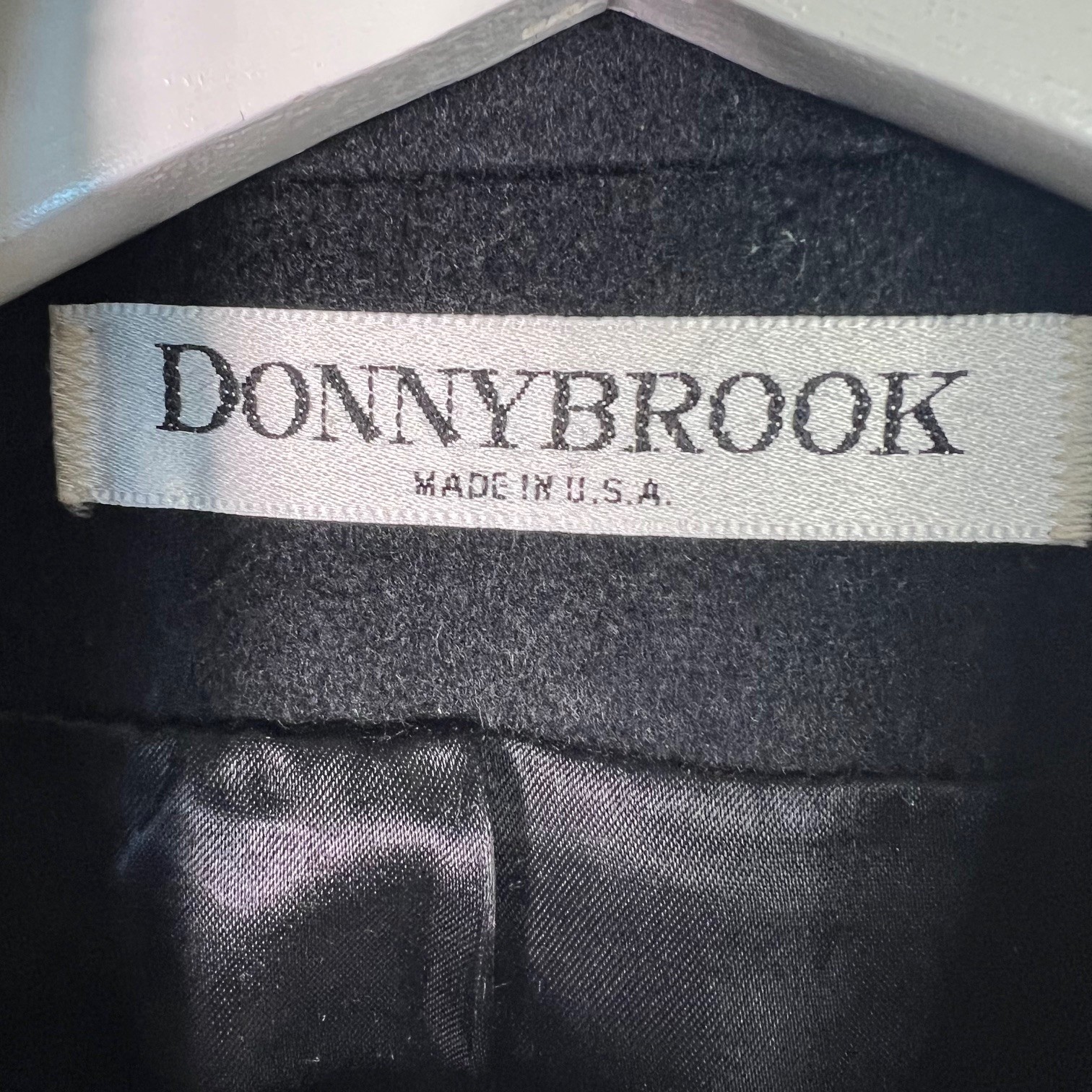 Vintage Donnybrook Black Double Breasted Nautical Coat USA XL 16
