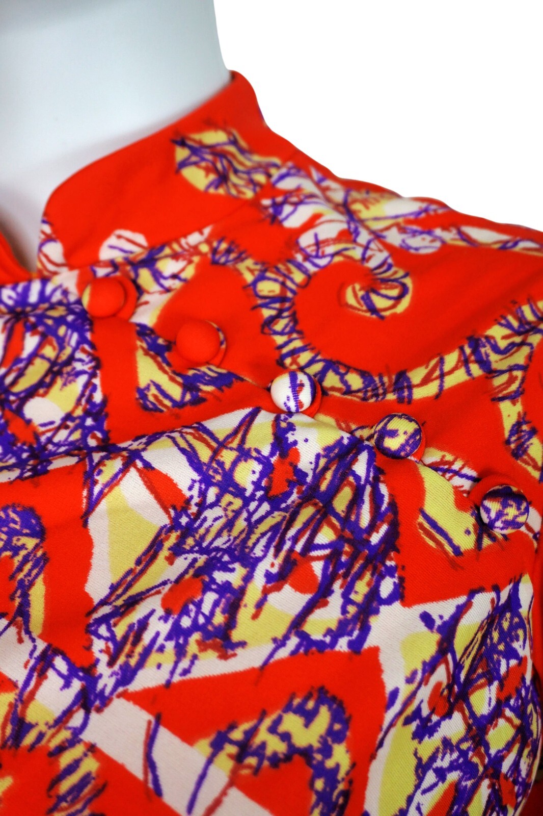 Sylvia Nechis Mt. Vernon NY 60’s Designer Midi Dress Abstract Women’s Small/Med