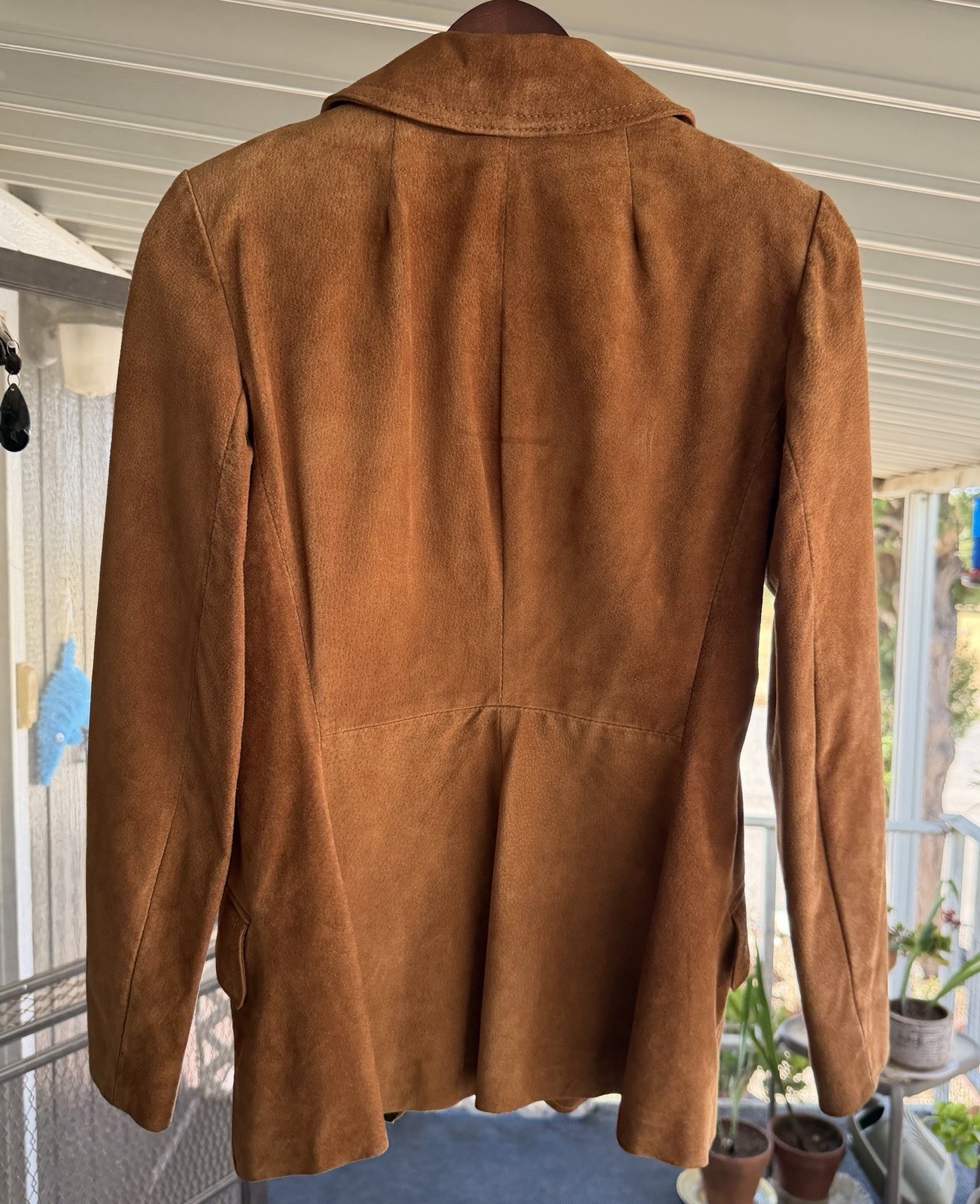 Vintage 70s Sears Suede Leather Blazer Jacket Brown Boho Western Tailored Size 8