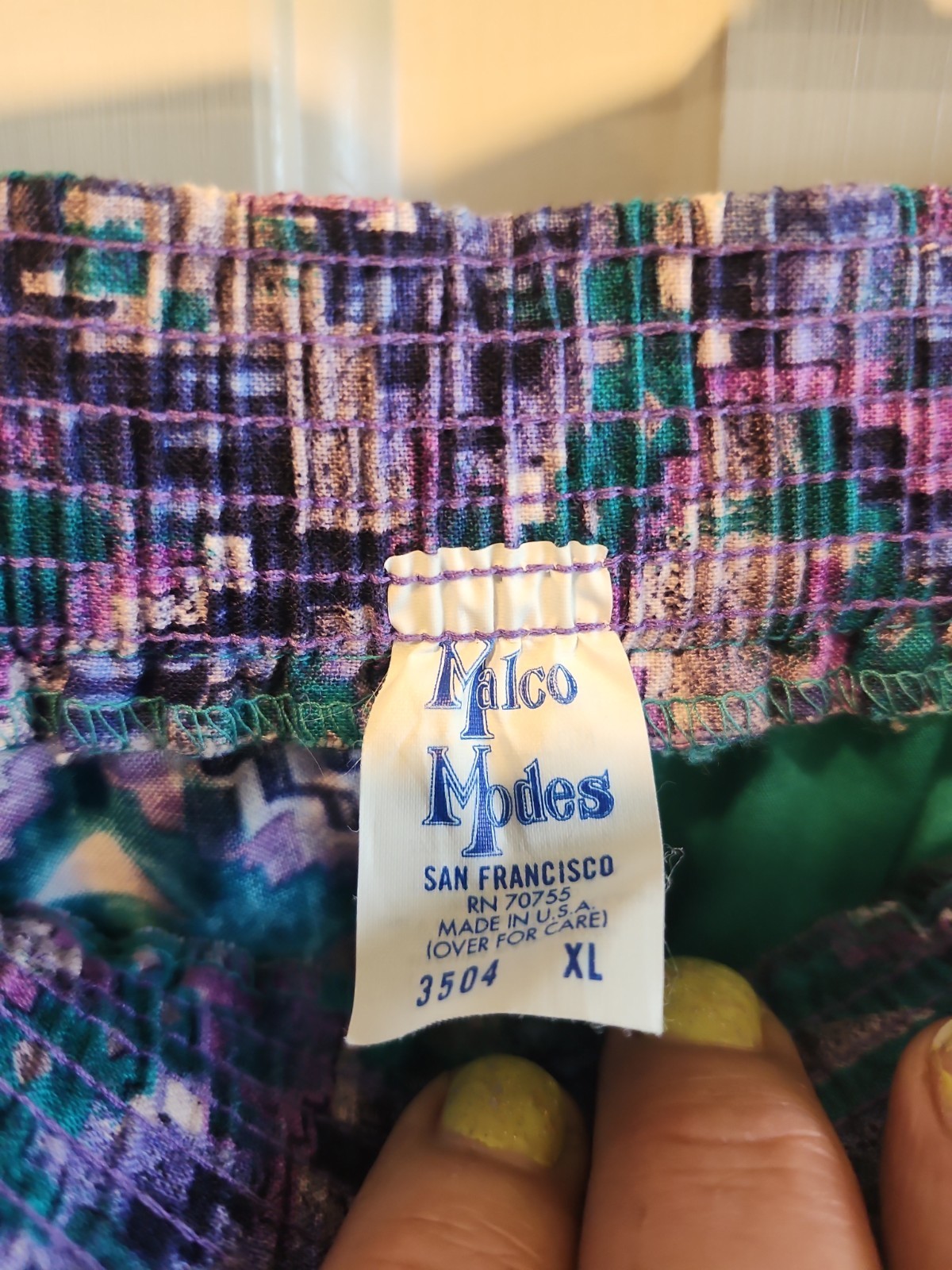 Partners Please! Malco Modes Square Dance Skirt Turquiose Purple Trim Size XL