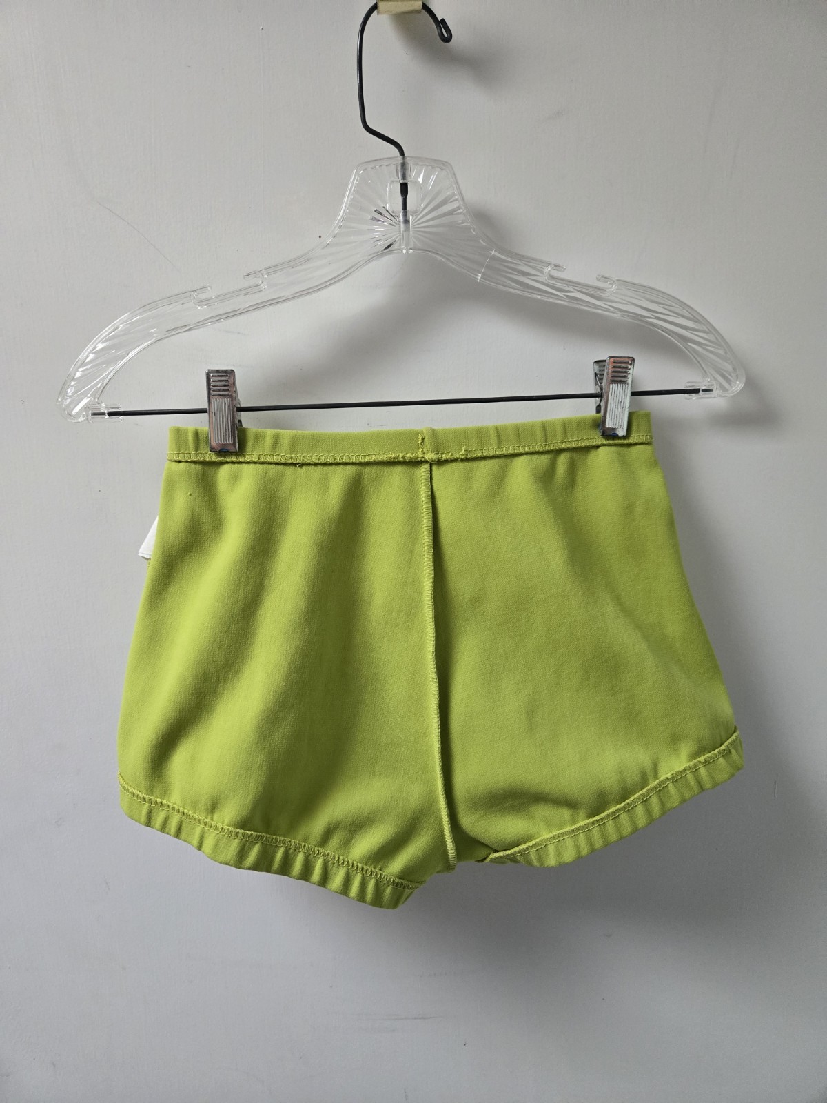 Vintage Bathing Suit Mod Green Orange Yellow Dots 2 Piece 34 Sz 12 M 1960s 70s