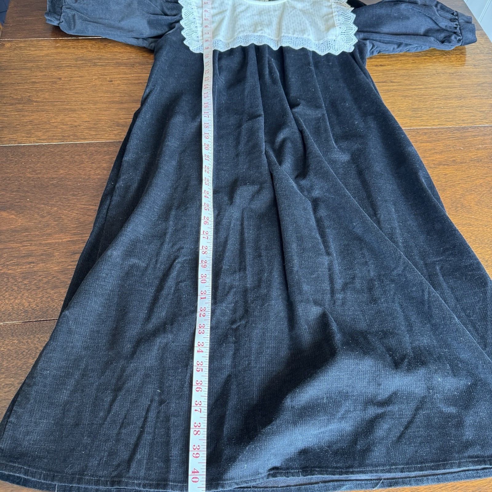 Vintage Byer Too! Contrast Bib Dress Juniors Sz 9 Black Babydoll Whimsigoth