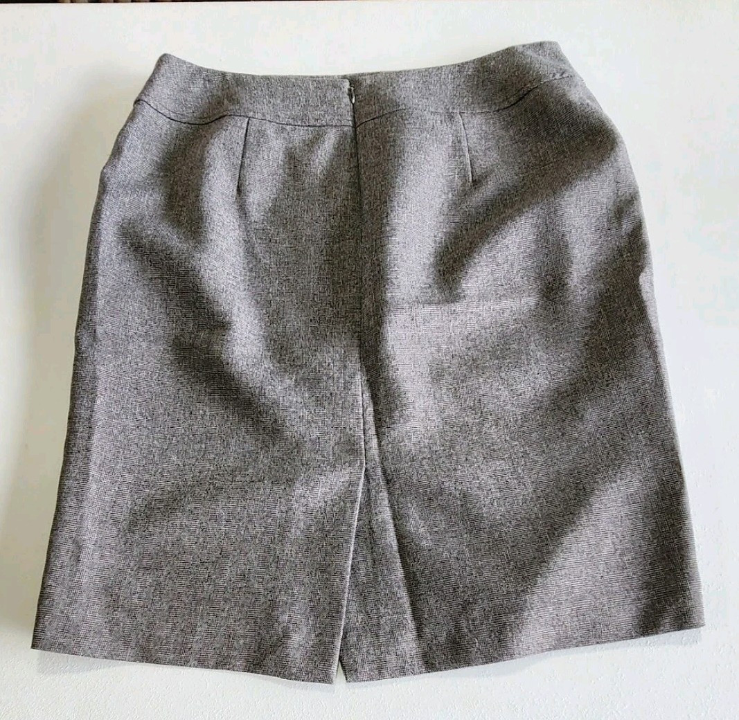 Vintage Evan Picone Womens Gray Lined Blazer Skirt Suit Set Size 10p – EUC