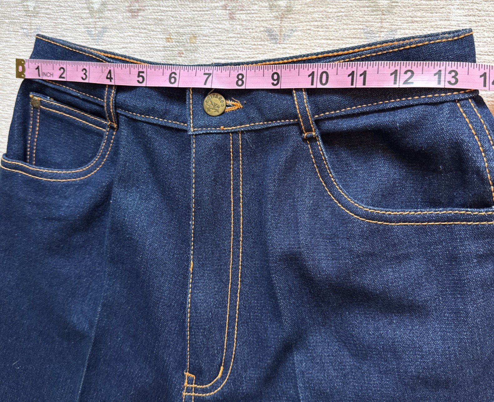 Vintage 1970’s PS Gitano High Waisted Disco Jeans Straight Leg Dark Wash 27×32