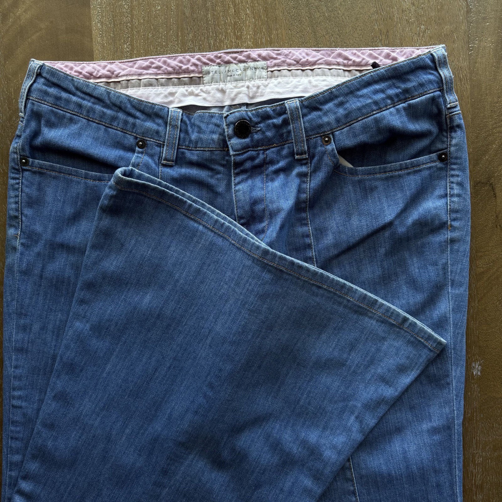 Stella McCartney 1970s Boyfriend Flare Jeans Low Rise Bell Bottom Italy 29 (34)