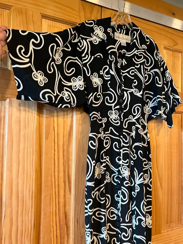 Vintage 1980’s Norma Kamali abstract print dress