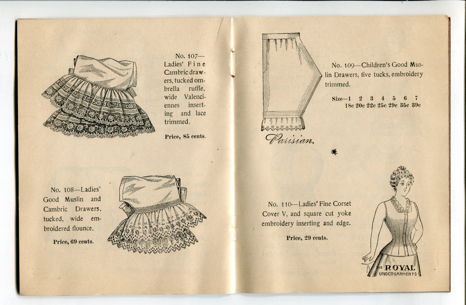 1898 Women’s Undergarments Booklet, Valuable Hints for Ladies Only, Espenhain Co