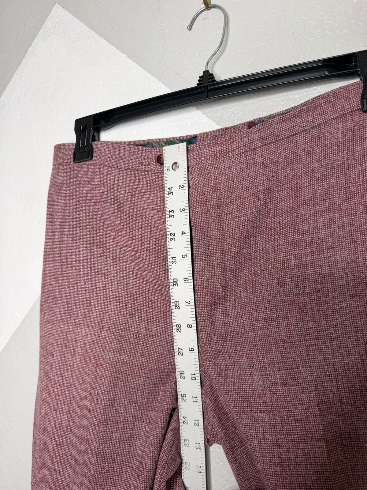 Vintage 1980s SIR for Her Wool Pant Suit Vest Set Burgundy Women’s 32×32
