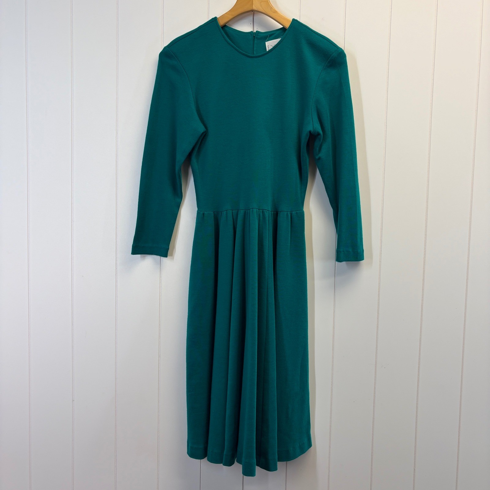 Vintage Expo 90s Dark Academia Fit & Flare Dress Women Size 12 Mod Minimalist