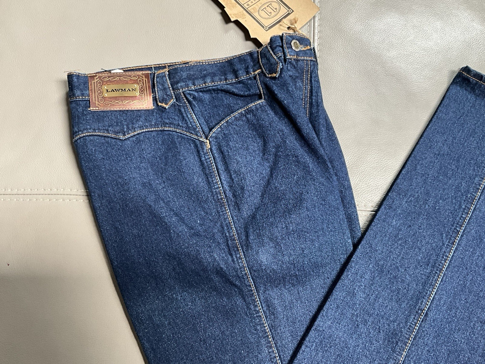 VTG Lawman Women’s Western High Rise Cotton Blue Denim Jeans Size 11 NWT’S