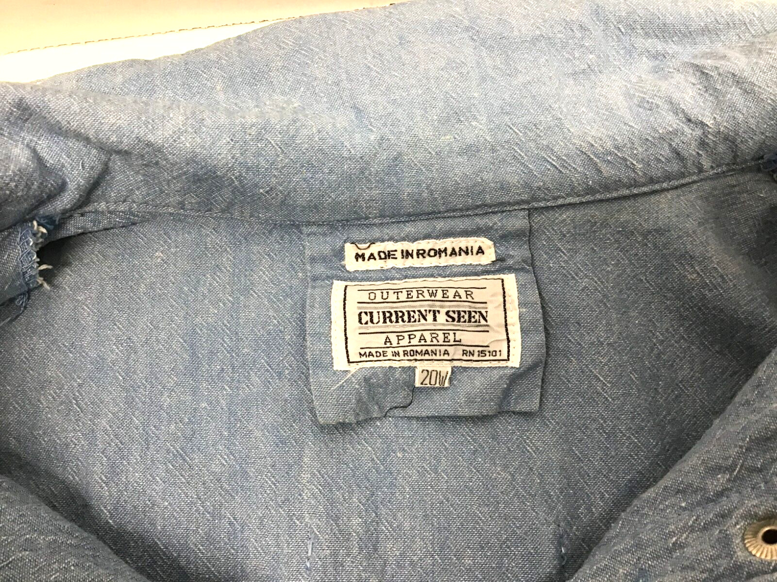Current Seen Outerwear Apparel Vintage Womens 20W Denim Jacket