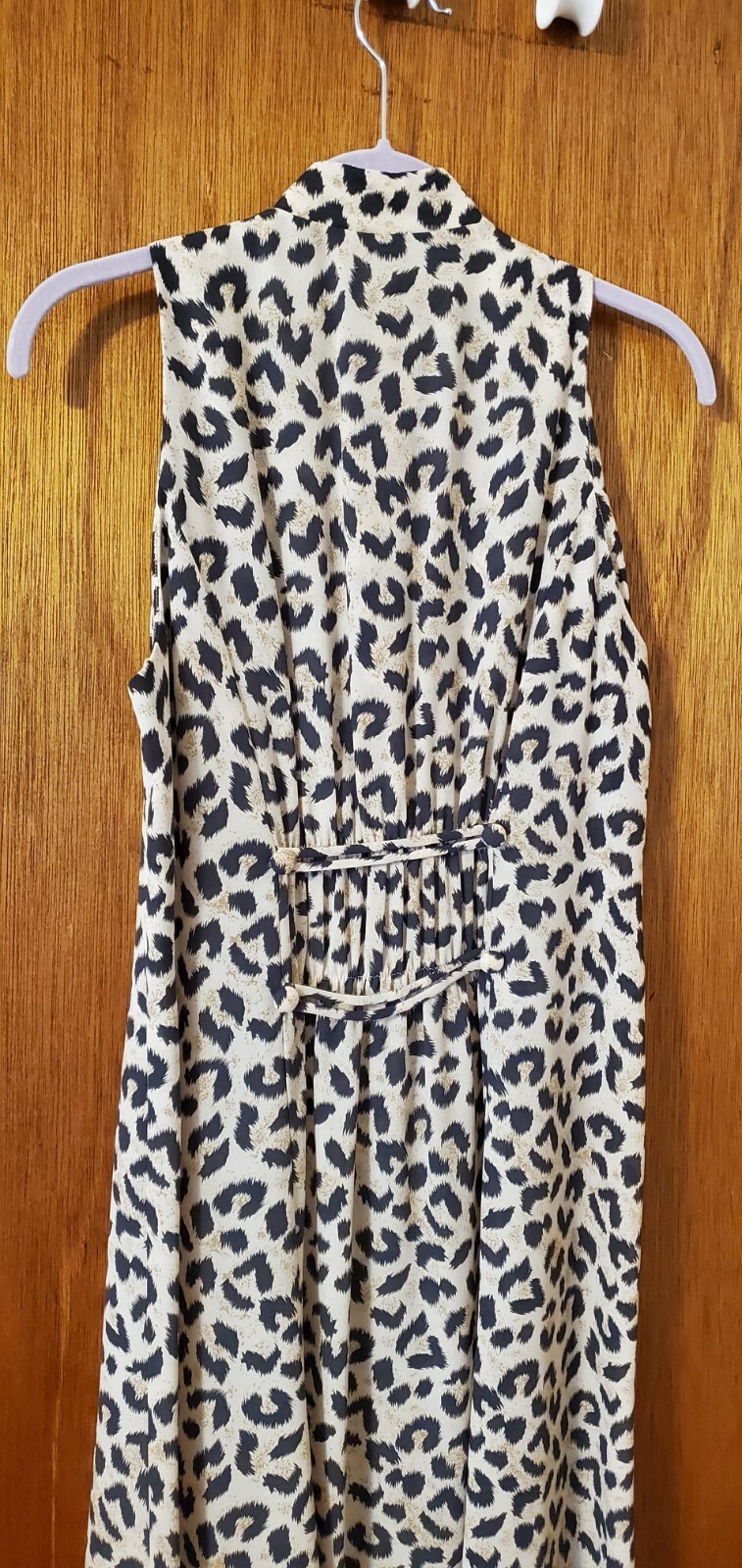 WOMENS VINTAGE DW3 FOR DAVID WARREN LEOPARD PRINT DRESS – SIZE 10