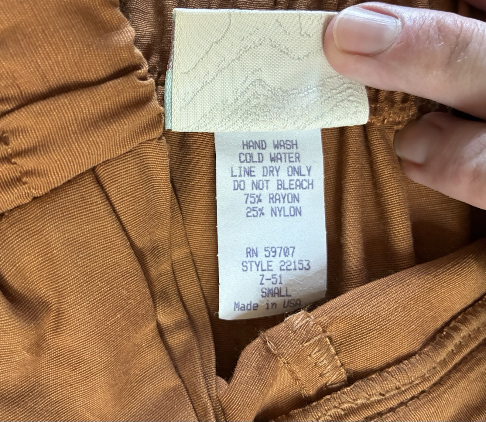 Vintage 90s Tarazzia Brown Pleated High Waisted Tapered Rayon Pants size S