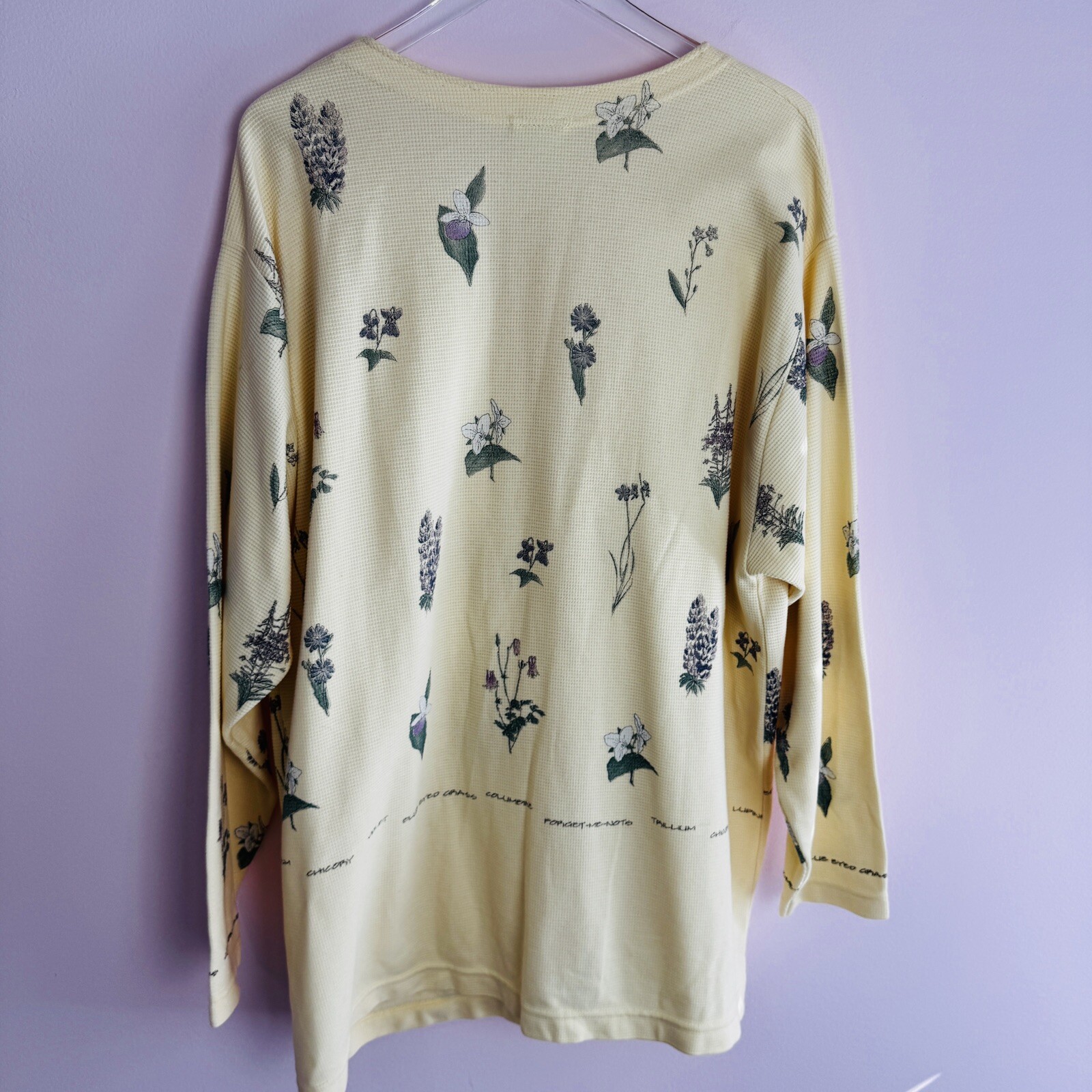 Vintage Art Unlimited Size XXL Sportswear Cardigan Top Pockets Floral Garden