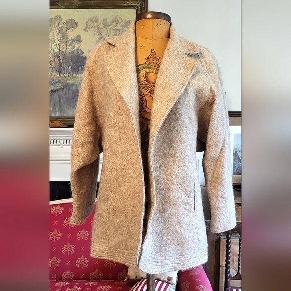 Vintage Mayfair of California Beige Mohair Blazer Jacket