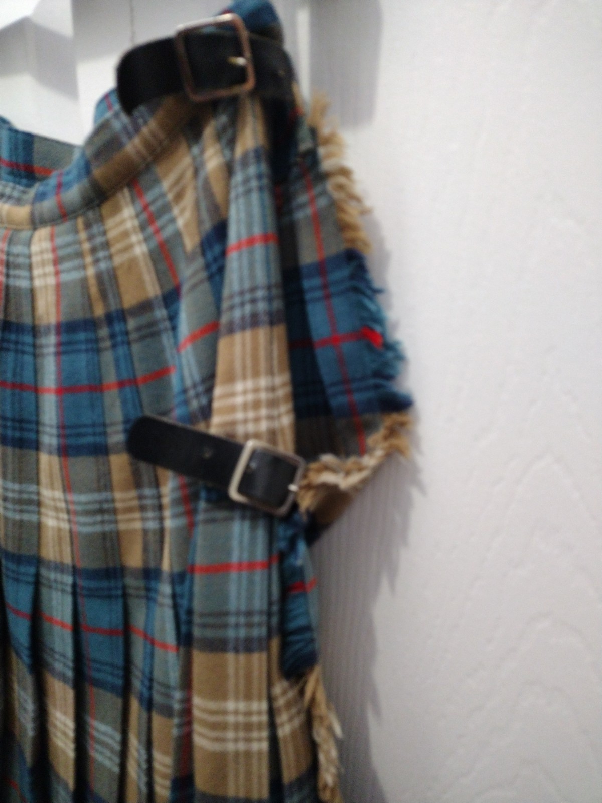 Vintage The Scotch House Wool Plaid Kilt Skirt Scotland 24 Waist Dark Academia