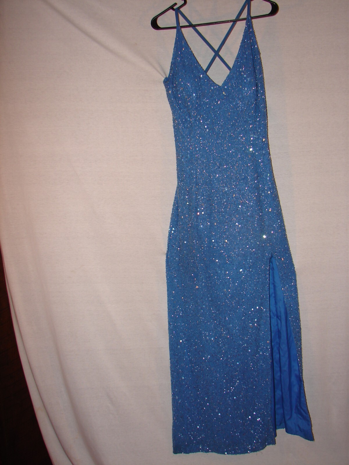 Vintage Jump Apparel Co. by Wendye Chaitin Blue Beaded Dress Size 13 -14