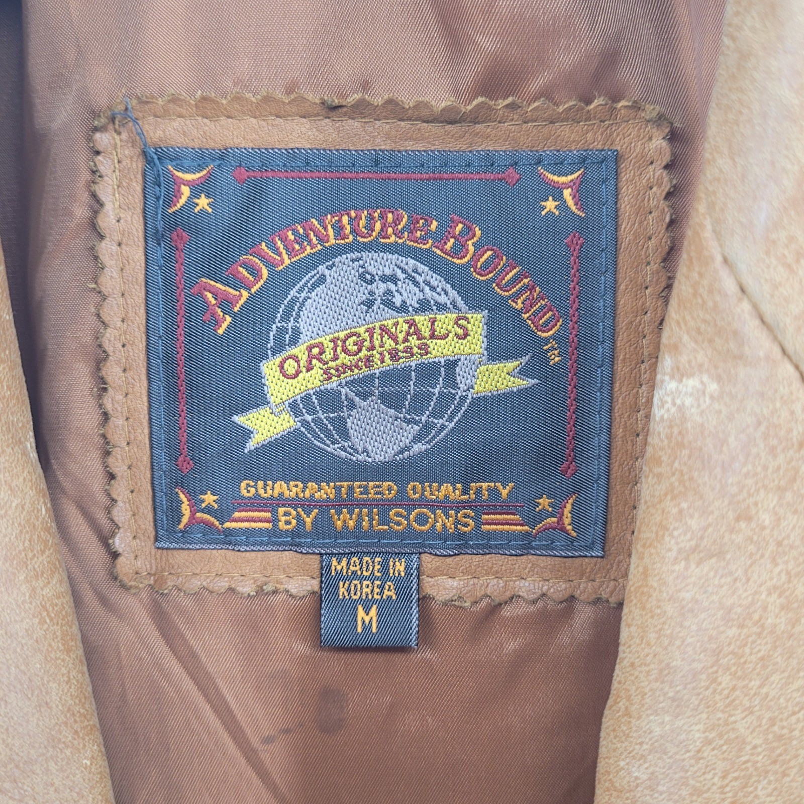 Wilson Adventure Bound Originals Size Medium Brown Suede Leather Blazer Jacket