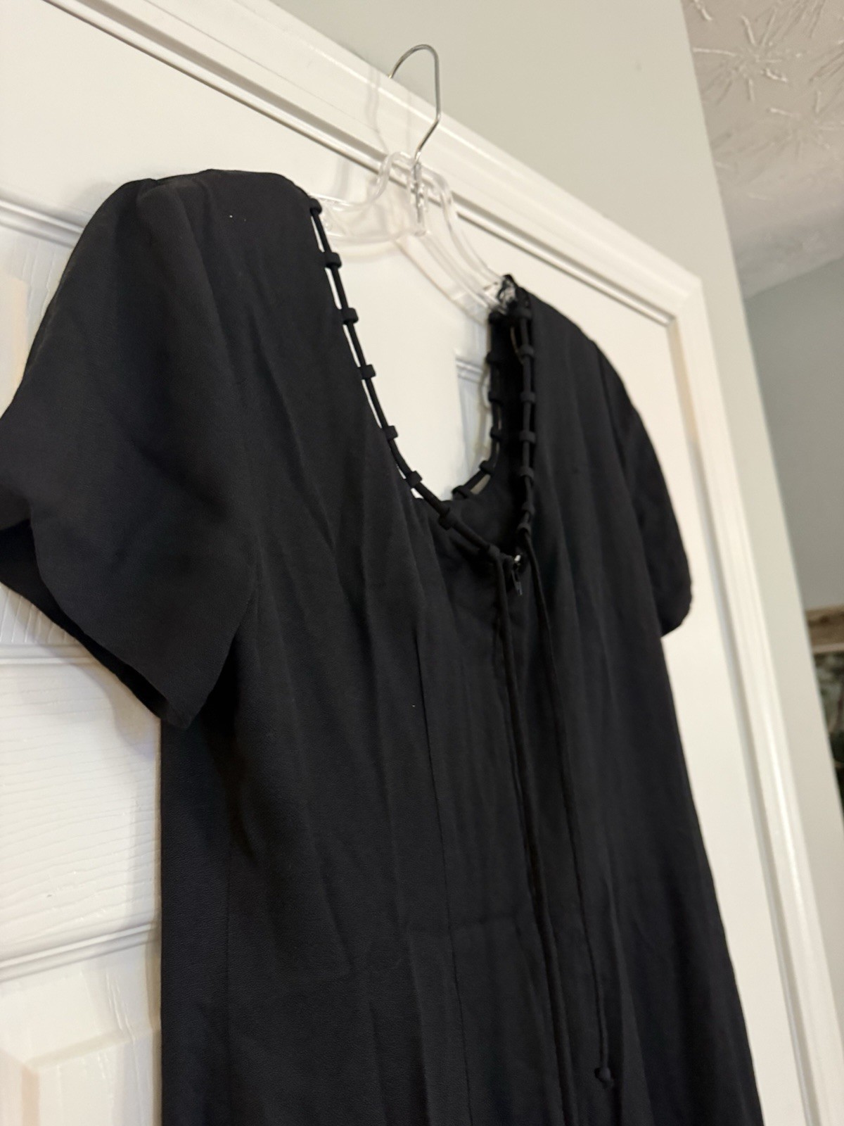 VTG 90s SL Fashions Black Maxi Dress Size 8 Petite Formal Party Made USA