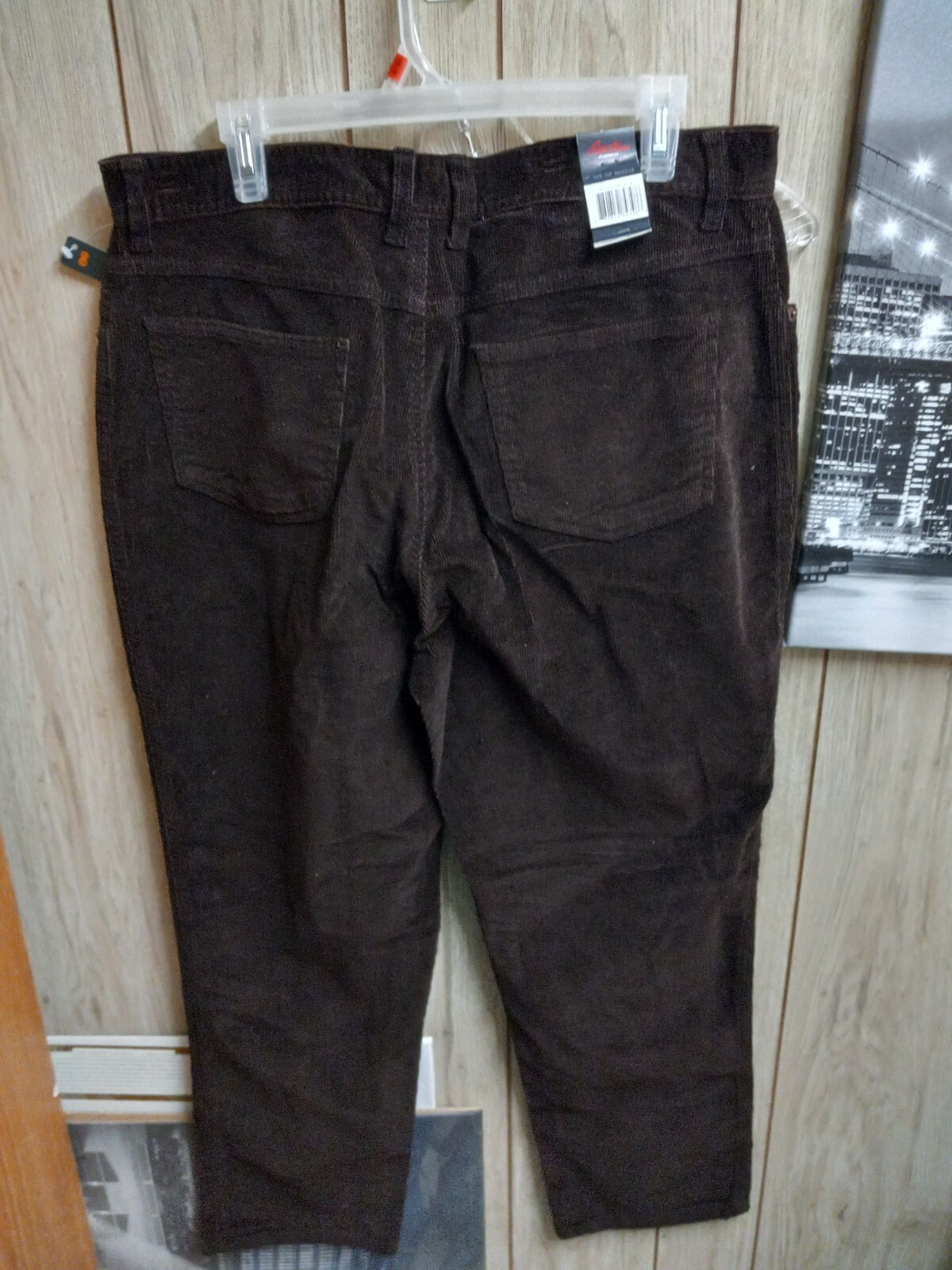 MenVintage Bill Blass Size 16P Brown Corduroy High Waist Stretch Mom Pants Jeans
