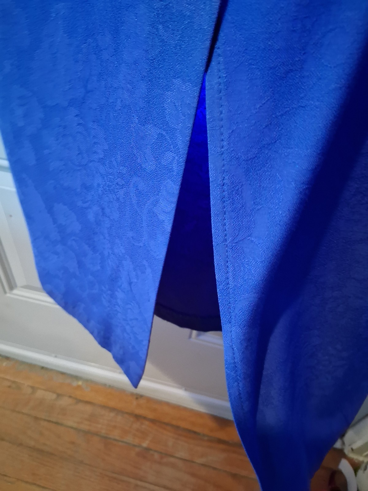 Vintage Periwinkle Blue Karin Stevens 2-Piece Dress and Jacket Set Womens Size 6