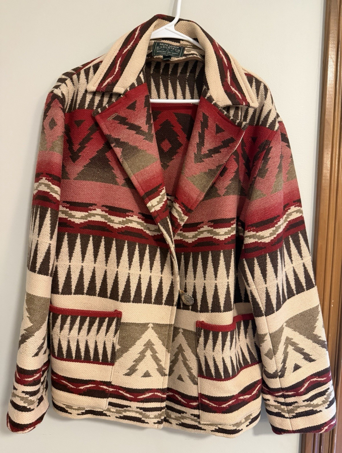 Vintage Ralph Lauren Country Santa Fe Jacket Southwestern Geometric Size S