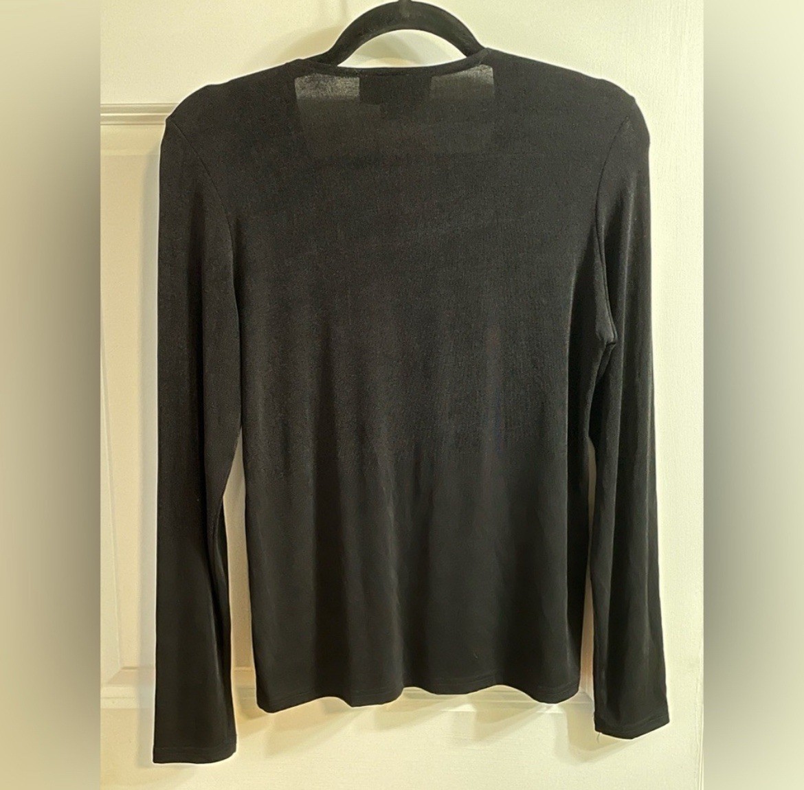Vintage 90s / Y2K Claudia Richard Black Rhinestone Top – Made in USA – Size M