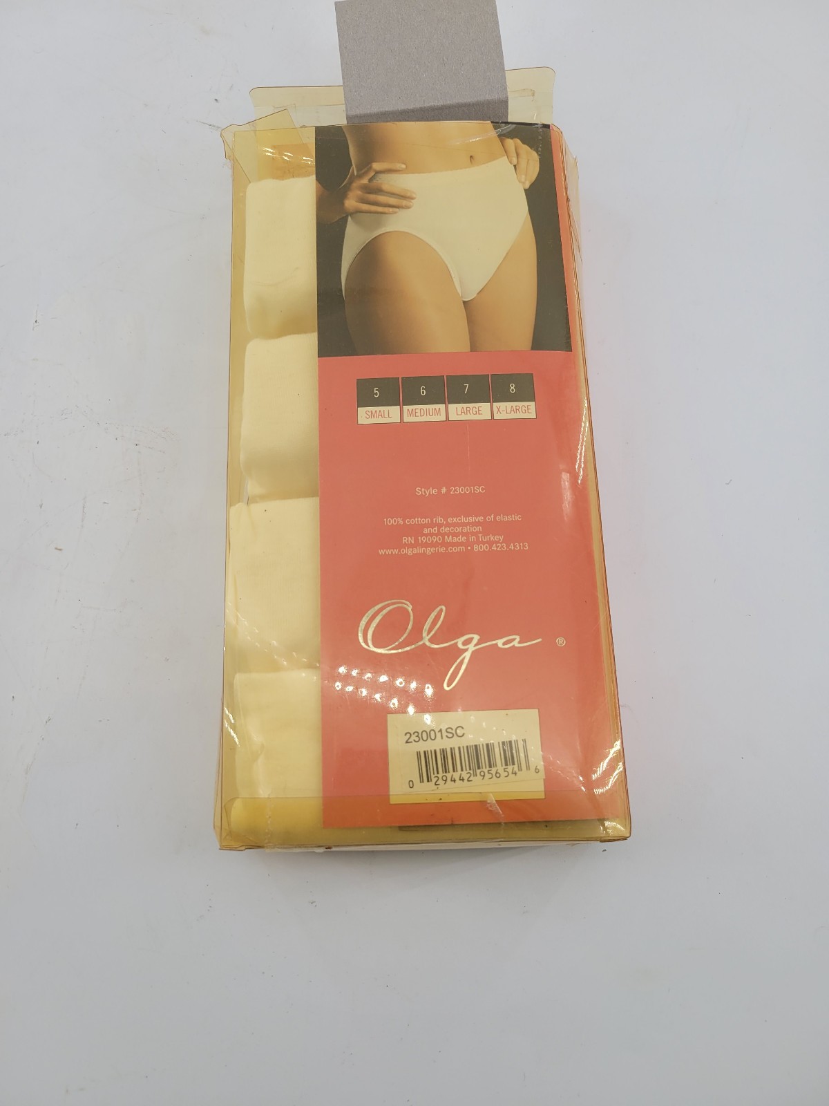 Women’s Olga Underwear – 5 Pair – New/Unused – Open Package, 1 Missing Size 7 L