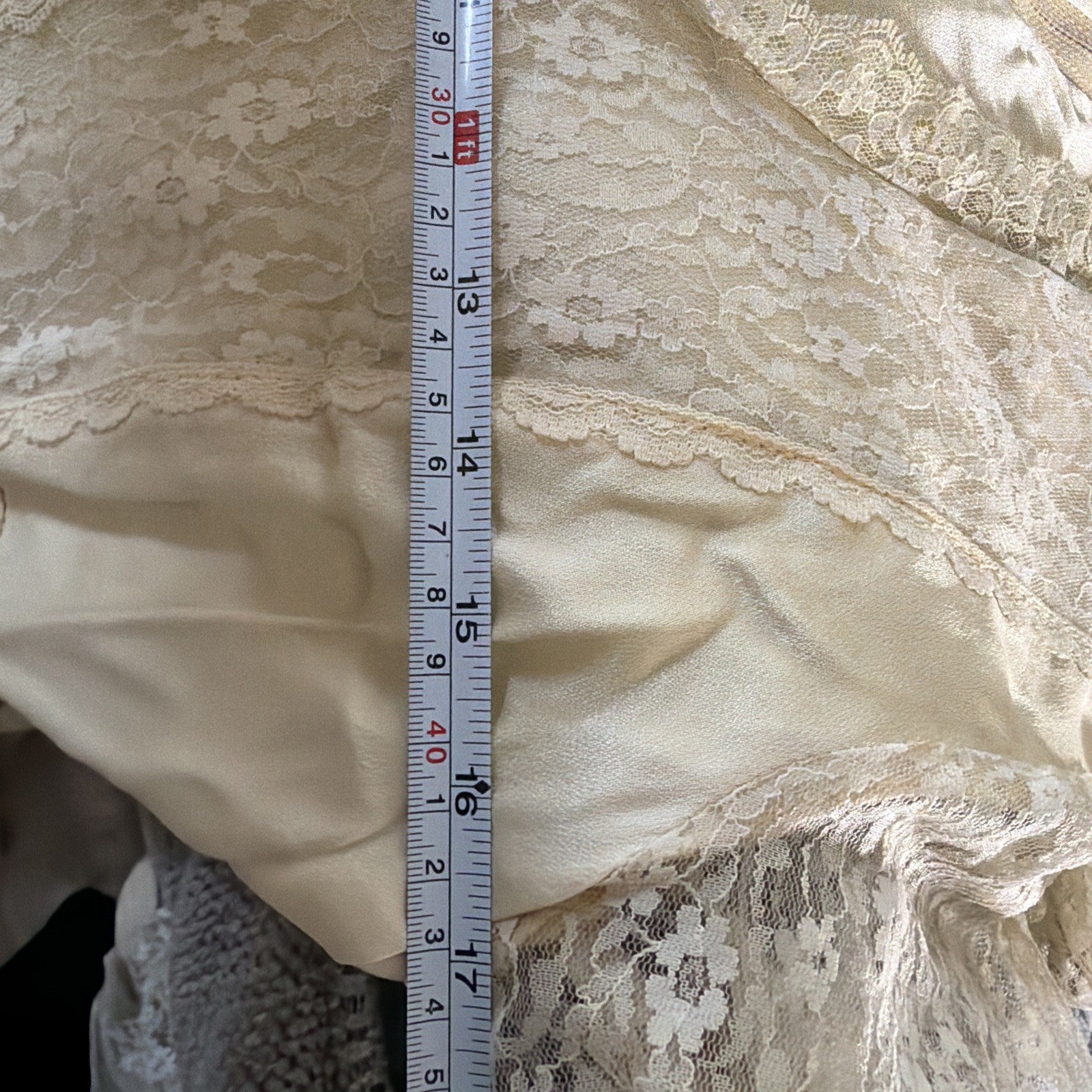 Vintage 1970’s Gunne Sax Satin & Lace DRESS GOWN Prairie Boho Style Size 11