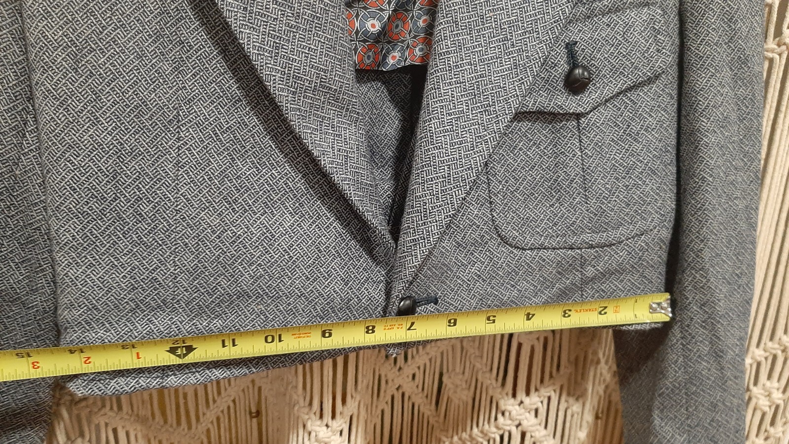 Vintage Tweed Cropped Blazer Bolero Altered Penneys Towncraft Jacket Sz 6-8