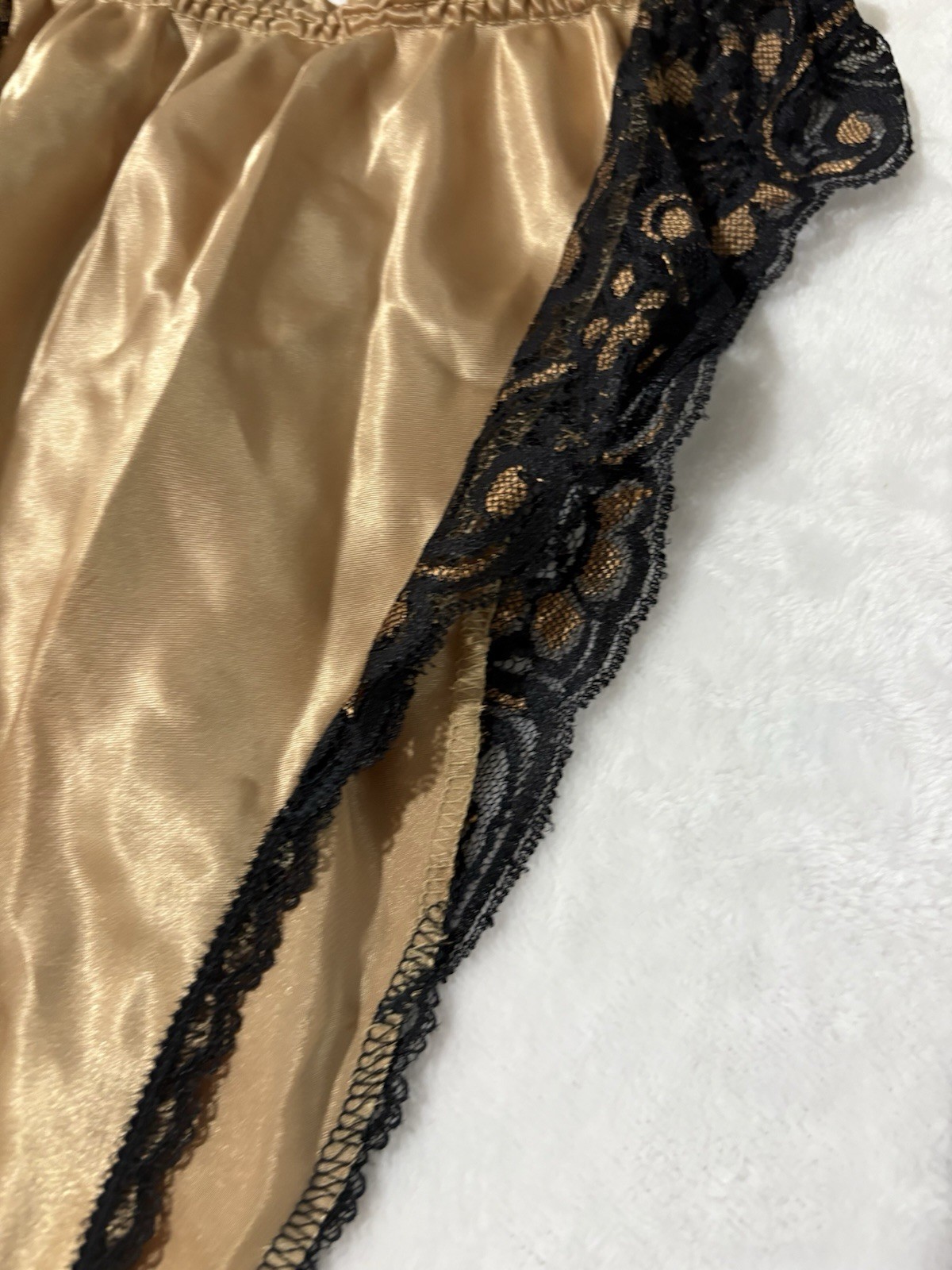 VTG Lucie Anne Panties & TANK 2XS French Cut Gold High Waisted USA B-32 W-28