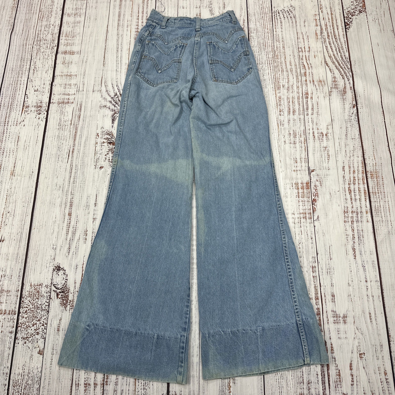 VTG 70’s Texson Bell Bottoms Flared Jeans Women’s Sz 7-8(22×31) High Waist RARE!