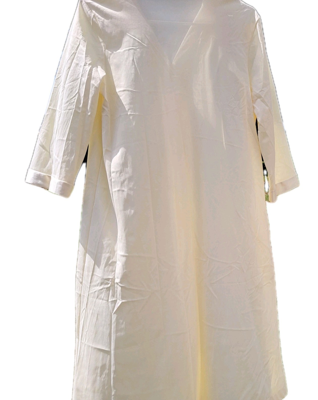 VTG?Vanity Fair Robe Housecoat Robe S Satin Yellow USA Granny Core Housewife