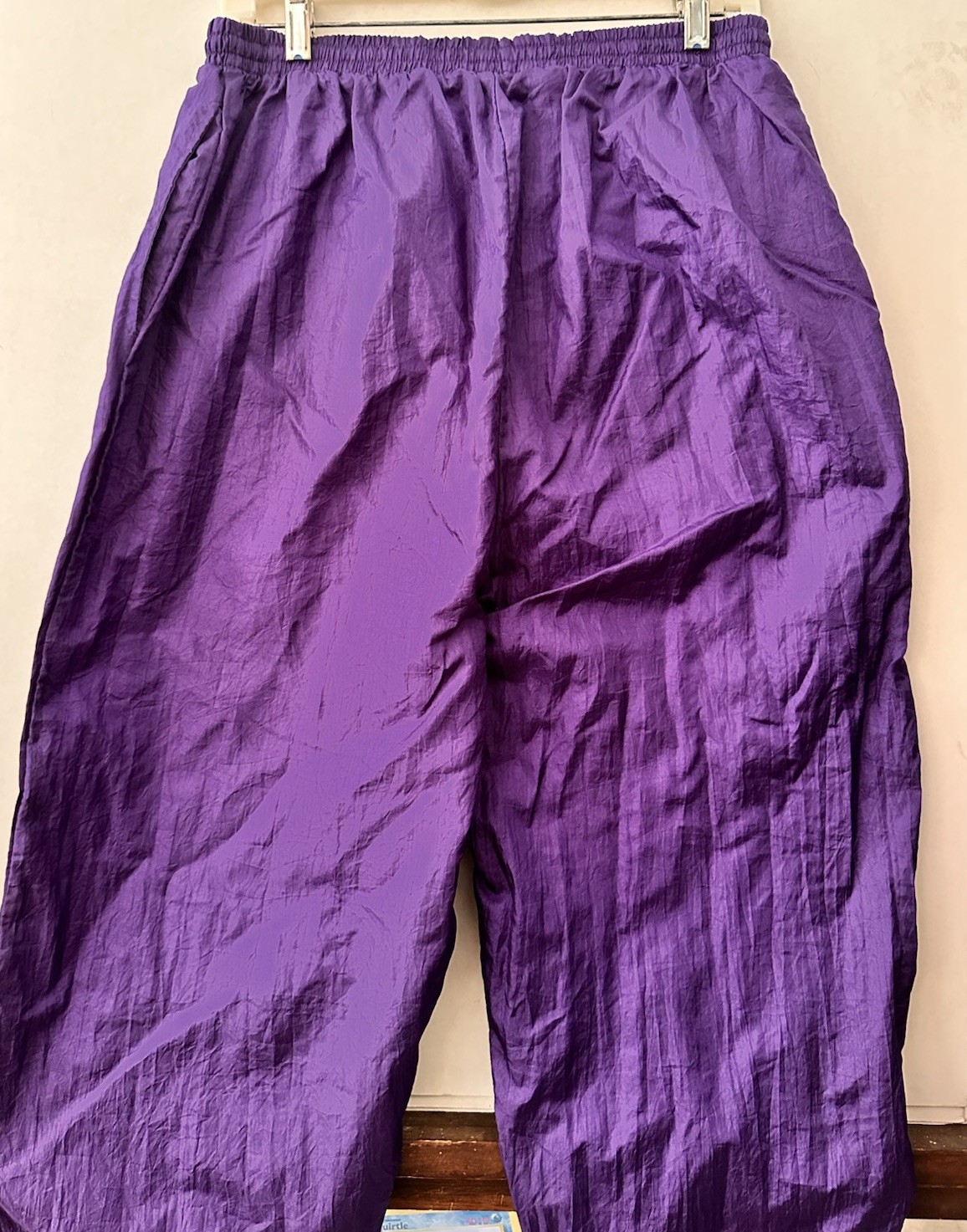 Vintage 80s/90s Track Suit Womens Large Purple Nylon Geometric Design
