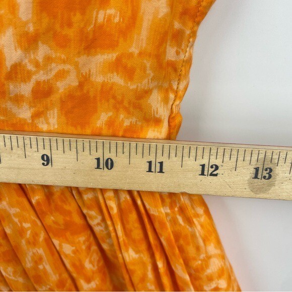 Vintage 50’s Murray Millman swing dress orange midi Sz XS cutout bow back