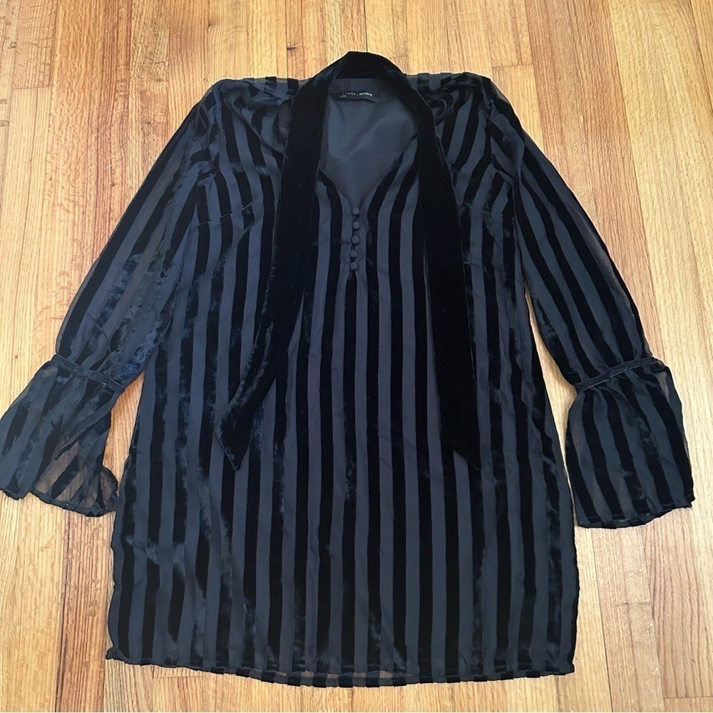REVOLVE XS Mini Dress House of Harlow 1960 Multi Stripe WovenVelvet Stripes(T)