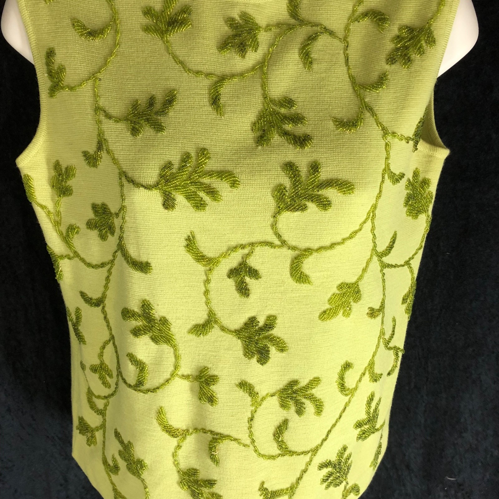 Vintage 1960s Liebes Wool Knit Sweater Skirt 3 pc Set sz 8 Beaded Hong Kong